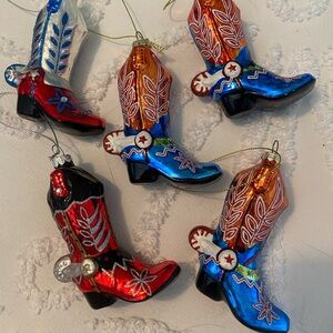 Colorful Cowboy Boot Ornaments